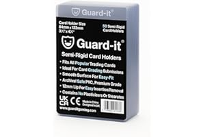 Guard-it - 50 Semi-Rigid Card Sleeves for Sports & Trading Card Grading Submissions - Recommended for PSA, BGS, ACE, SGC & CGC
