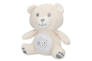 COLORBABY Genial Baby Proyector Estrellas, Osito, 25 cm, Luz Nocturna y Temporizador, Peluche quitamiedos Infantil, con Sonidos y Ruido Blanco bebé, Regalo recién Nacido, Regalos para bebés (34034)