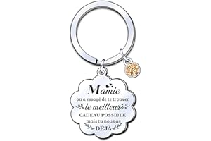 ZYMGUO Cadeau Mamie Porte-clés, pour la Fête des Grands-mères,Cadeau de fête des Mères,Cadeaux d'anniversaire,Cadeaux Mamie Anniversaire Noël