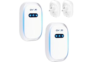 QWUE Air Purifier for Bedroom Home, 2PCS Mini Ionic Air Purifier Plug in UK, for Smokers,Pet, Toilets, Living Rooms, Bathrooms, Office, Garage,Instantly Cleans,Quiet Odour Remover,Filter-Free Purifier