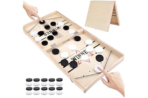 JADYON Sling Puck Spiel, Tischhockey Brettspiel Groß, Hockey Brettspiel Spielzeug, Fast Sling Puck Game, Tischfußball Gewinnerspiele, Eltern-Kind Interaktion Schachbrett Tisch-Desktop-Partyspiele