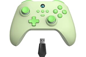 UHM Controller PC Wireless Gaming Controller mit PC Switch Handy iOS Android mit 2 in 1 Trigger & abnehmbare Hall Joystick & Mechanische Tasten, 6 Achsen Gyro Grün