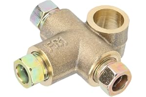 Vikenar Frein en T-Forme T avec 3 écrous mâles Union Courte M10 3 / 16in Tuyau 10mm