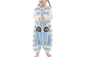 Happy Cherry Śpiwór dla niemowląt śpiwór z przewijakiem stopami koc do noszenia 1-5 lat, Bez rękawów-szop, 4-5 Lat