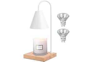 LIAMERHE Electric Candle Warmer Lamp Dimmable Wax Melt Burner Oil Burner Wax Melter Warmer Candle Warmer Lamp Melter Warmer with Bulb for Spa Aromatherapy Home Office Bedroom Night Light