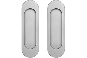 Aomhrek 2 Tiradores Adhesivos para Puertas Correderas de Aleación de Aluminio, 10x3 cm - Compatible con Armarios, Muebles de Cocina y Superficies de Cristal - Fácil Instalación sin Taladrar (Gris)