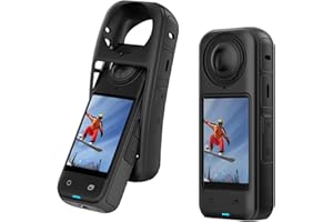 carinacoco Silicone Protective Case for Insta360 X4, Lightweight Flexible Silicone Shockproof Sports Camera Anti-Scratch Protection Frame with Lens Protective Cover for Insta360 X4