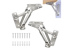 DURANTEY 2 Stück Möbel Scharnier Metall Schrank Scharniere mit 8 Schrauben Klappenstütze Öffnungswinkel Klappenhalter Möbel Scharnier Küchenschrank für Schrank Küchenschrank Tür Dämpfung Scharniere