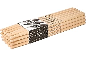 Vaisoeny Baquetas 5A para adultos, 12 pares de baquetas clásicas de madera de arce para niños, accesorios profesionales de percusión para instrumentos musicales