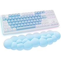 Repose-Poignet Pour Clavier Cloud, Repose-Bras Cloud Blanc Avec Repose Clavier En Mousse 732811