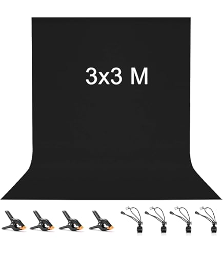 Hama Fotoachtergrond stof, 2,95 x 6 m (opvouwbare fotostudio-achtergrond, 100% katoen, wit scherm, achtergrond fotocanvas voor fotografie, video en televisie), wit