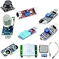 REES52 9 in 1 Mini Sensor Kit With PIR Motion Sensor (HC-SR501), Ultrasonic Sensor (HC-SR04), IR Sensor, LDR, Rain Sensor, Sound Sensor, MQ-2 Gas Sensor, Joystick Module, DHT11 Humidity Module