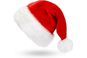 Bonny*D Cappello Babbo Natale Premium Cucito a Mano – Cappello Natale Unisex in Peluche Morbido, Accessorio di Alta Qualità per Feste, Costumi, Addobbi Natalizi e Decorazioni Natalizie