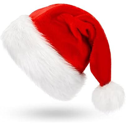 Cappello Di Babbo Natale In Velluto Con Paillettes – Unisex Adulti/Bambini, Per Feste, Natale E Capodanno