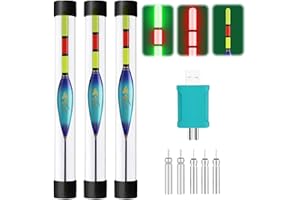 DAZZTIME Angelposen,3 Stück Led Posen Angeln,Schwimmer Angeln,Posen Angeln Set,Angeln Pose,Angel Zubehör,Posen Angeln Mit Gravity Sensing,Fishing Posen Set,Angeln Am See,Fluss Oder Teich