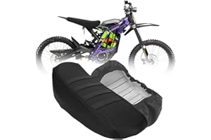 JFG RACING Dirt Bike Seat Cover,Motorcycle Anti-Slip Pad Seat Cover for Sur-Ron X/S Sur Ron Light Bee Electric Bike-Black