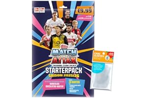 Bundle mit Topps Match Attax Bundesliga 2025/26 + Exklusive Collect-it Hüllen (1 Starter)