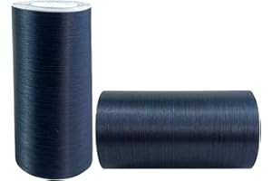 LUO YIYI Brushed Metal Look Peel and Stick PVC Self-Adhesive Wallpaper Border Board Trim Moulding Sticker Hair Line 3.93 Inch X 32.8 Feet (Dark Blue)