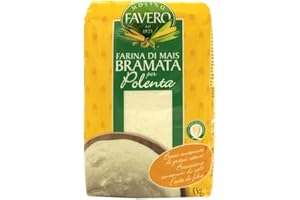 GANGAN Polenta - Bramata Bianca, Maisgrieß, weiß und grob, Favero, 1 kg