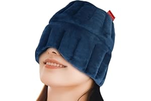 Comfytemp Cappello Riutilizzabile per Emicrania e Fascia Mal di Testa, Alleviare la Pressione Sinusale, Mal di Testa Tensivi e Affaticamento Degli Cchi, Maschera Termica per Gli Occhi