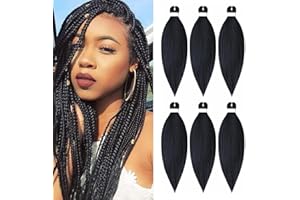 DT CHERYL Capelli Intrecciati Pre allungati Extension 6 Packs 66 cm Capelli Per Treccine Africane Yaki Hair Braid Extension Capelli Sintetici Uncinetto T27/613…