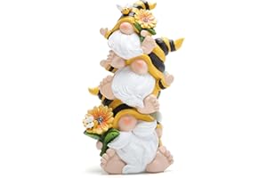 Hodao Sommer-Bienenzwerg, Dekoration, für den Innenbereich, Tischdekoration, niedliche gestapelte Bienenzwerge, Figuren, Geschenke, schwedische Zwergelfen-Figuren, Sommergarten, Honigbienen, Zwerge