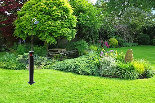 Nemaxx SD20X Edelstahl Solardusche – silber Gartendusche mit UV-beständigem Wassertank 20 Liter – mit Regenduschkopf - 6