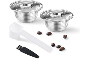 RECAFIMIL Confezione da 2 Filtri per Caffè Riutilizzabili, Caffè Capsule Ricaricabili in Acciaio Inox Compatibili con Macchine da Caffè Bialetti