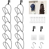 2 Stück Hutablage Für Baseballcaps - Wandhalterung Mit Klebstoff & Bohrung