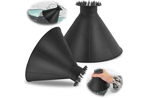 Behone skrobaczka samochodowa z lejkiem, okrągła, do szyb samochodowych i przedniej szyby, 360 stopni, czarna, 2 sztuki