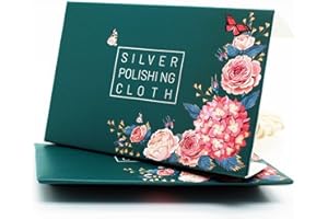 AYMBH Flower Package Anti-Tarnish Silver Polishing Cleaning Cloth, 10x6.5CM, Quality Cotton Jewellery Cleaner for Sterling Silver, Gold & Platinum – Long-Lasting Shine & Tarnish Protection Performance