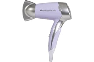Melchioni Family | Sèche-Cheveux de Voyage HANDY STYLE, Poignée Pliante, Sèche-Cheveux de Voyage avec 2 Températures, Compact et Puissant, Double Alimentation pour Voyage dans le Monde entier