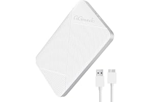 GiGimundo Case Hard Disk 2.5", 5Gbps con cavo USB 3.0, senza attrezzi, alloggiamento esternoper SATA III 7mm/9.5mm SSD HDD, Case Esterno HDD supporta UASP TRIM, plug and play, Bianco