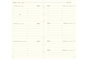 OBERTHUR - Recharge pour Organiseur Semainier 17 Horizontal - Dimension 9,5 x 17 cm - Janvier 2026 à Décembre 2026