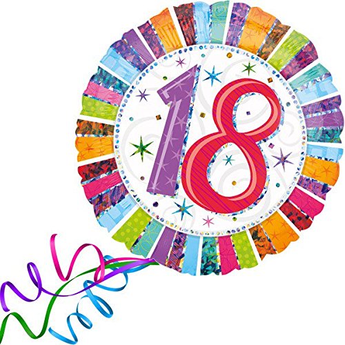 Folienballons zum 18. Geburtstag, mit Helium gefüllte Luftballons zum 18 Geburtstag + PORTOFREI + Geschenkkarten Set. High Quality Premium Ballons vom Luftballonprofi & deutschen Heliumballon Experten. Luftballondeko zum Geburtstag und Volljährigkeit. Lustiger Geburtstagsgeschenk Ballon