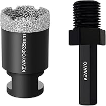 Punte Trapano Diamantate SANLEETEK 100mm - Per Ceramica, Porcellana, Marmo E Granito | Filettatura M14, Brasatura Sotto Vuoto