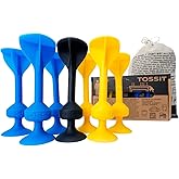 Juego De Dardos Con Ventosa TOSSIT - Pack De 24 Dardos (8 Colores + 2 Negros), Para Interior Y Exterior, Todas Las Edades
