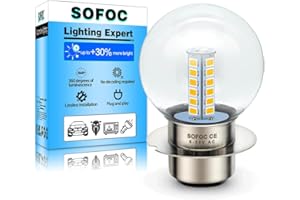 SOFOC P36S Bulb LED Motorcycle Headlight Warm White 6V 12V 24V Compatible 6-30V AC/DC 2W G40 1:1 Design With The Original Halogen Lamp 1Pcs