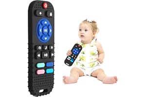 Hooku Silicone Teethers for Babies 0-6 Months, Teething Toys for Babies 6-12 Months, Baby Remote Control Toy, Infant Toys 0-3 Months