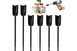 Fizleca Epoxiharts tillbehör, 6 stycken färgomrörare blandningsstav för 1/4 borrpaddlar, återanvändbar epoxiblandare för färg, keramisk glasyr och målning (16,5/22 cm)