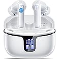 Wireless Earbuds, Wireless Headphones Bluetooth 5.3 with 4 ENC Noise Cancelling Mic, 40Hrs Bluetooth Earphones, 14.2mm Drivers In Ear Earbuds, 2024 Deep Bass Stereo Ear Buds IP7 Waterproof/LED Display