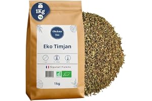Ekologisk lös timjan - För infusion, örtte och kulinariska kryddor - Thymus Vulgaris L - Ekologiskt jordbruk - Mild aromatisk doft - Tillverkad i Frankrike