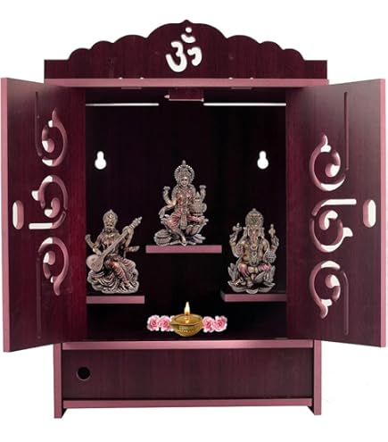 Amilav Collections PAVITR Mooie houten Pooja Mandir voor thuis Amilav Collections PAVITR Mooie houten Pooja Mandir voor thuis