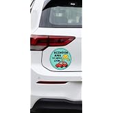 Acemi S&uuml;r&uuml;c&uuml; Oto Sticker, Yuvarlak, 15x15 cm, Ara&ccedil; Camı i&ccedil;in Komik Yeni S&uuml;r&uuml;c&uuml; &Ccedil;ıkartması