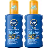 NIVEA SUN SPF50 &Ccedil;ocuklar İ&ccedil;in G&uuml;neş Koruyucu V&uuml;cut Spreyi 200ml, Anında UVA Koruması, 5i 1Arada Bakım, Nemlendirici, Hassas K
