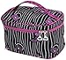 Sourcingmap High Heel Prints Zip Up Cosmetic Bag/ Holder, Black/ Fuchsia