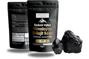 BOER WHITE Shilajit | Hard Shilajit Resin 35g Bar | Kashmir Valley Himalayan Shilajit | Rich in Minerals & Fulvic Acid | Rejuvenating | UK Lab Tested | Letterbox Friendly Pack