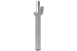 The Workplace Depot Telescopic Bollard – 4mm Galvanised Steel Parking Post with Integrated Key Lock, Waterproof & Corrosion Resistant – Secure Driveway and Car Park Security Post with 4 Keys