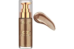 ‎TITIMORE TITIMORE Körper Highlighter Öl Body Luminizer Schimmeröl Flüssig Glitzer Creme Body Glitter Oil Highlighter Körper Flüssiger Körper Glow Schimmer Makeup für Gesicht Körper Bein (Glänzende Bronze)