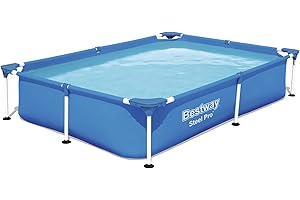BESTWAY Piscine hors sol rectangle Steel Pro(tm) 221 x 150 x 43 cm bleu clair
